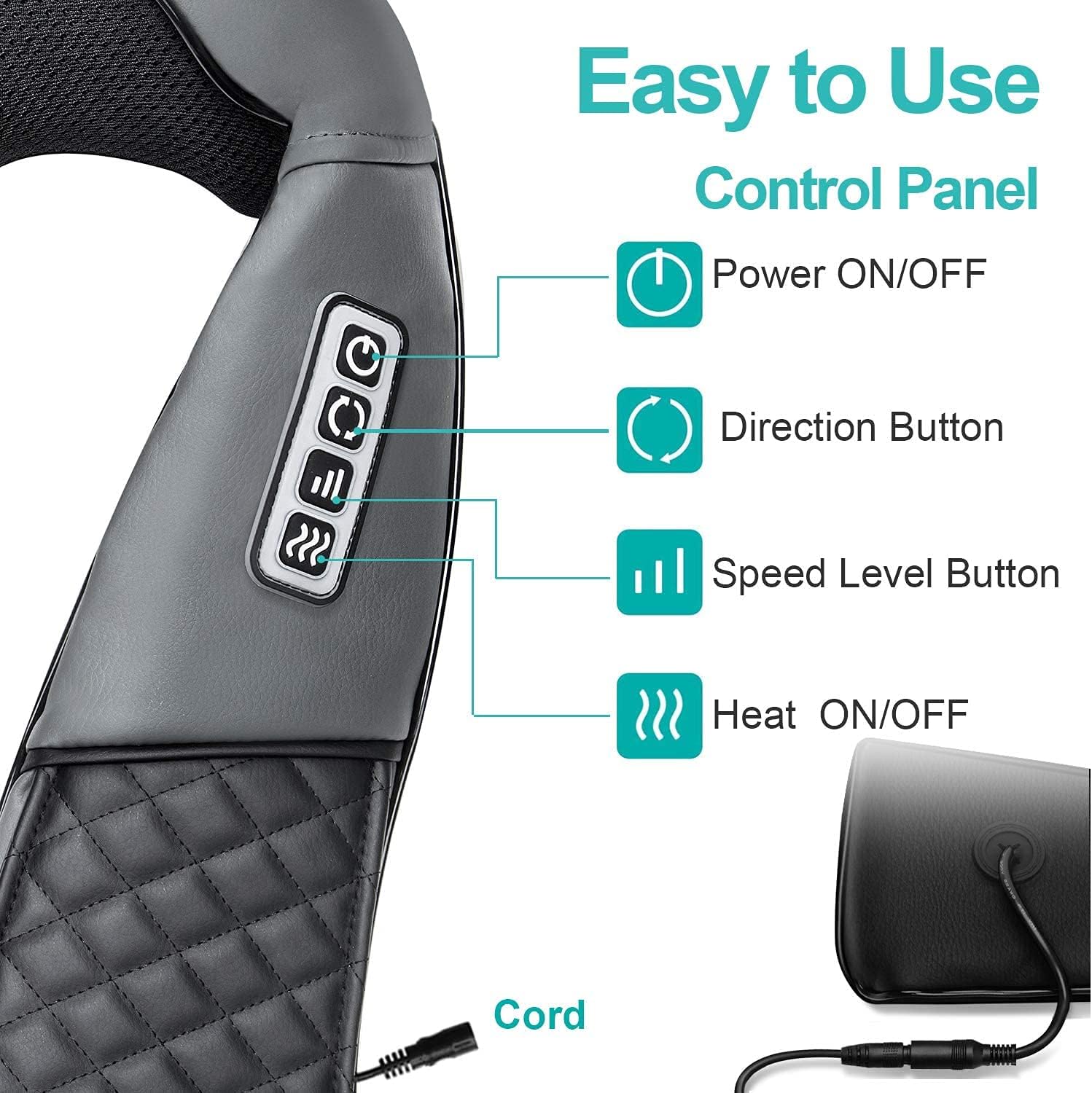 Medcursor Neck and Shoulder Massager with Heat (No Battery) - Image 3