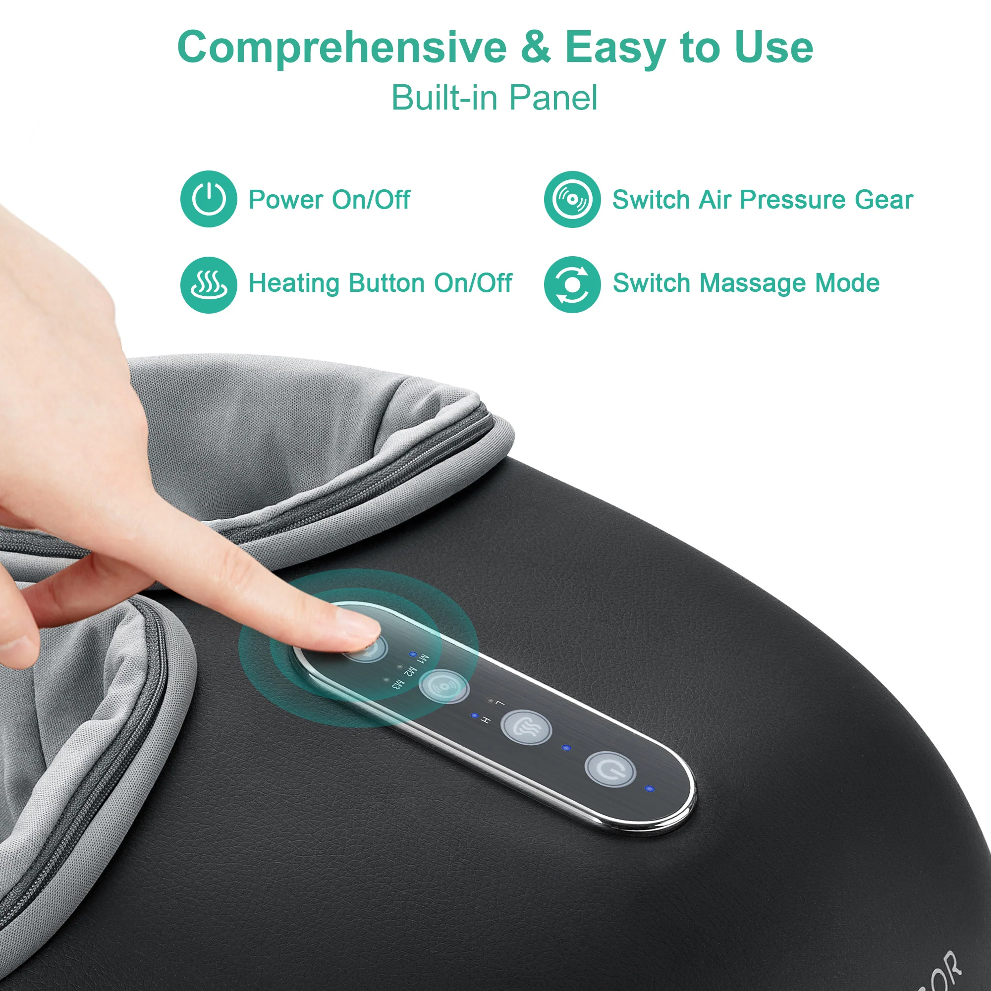 Medcursor Foot Massager Machine with Heat, Deep Kneading Massager - Image 3