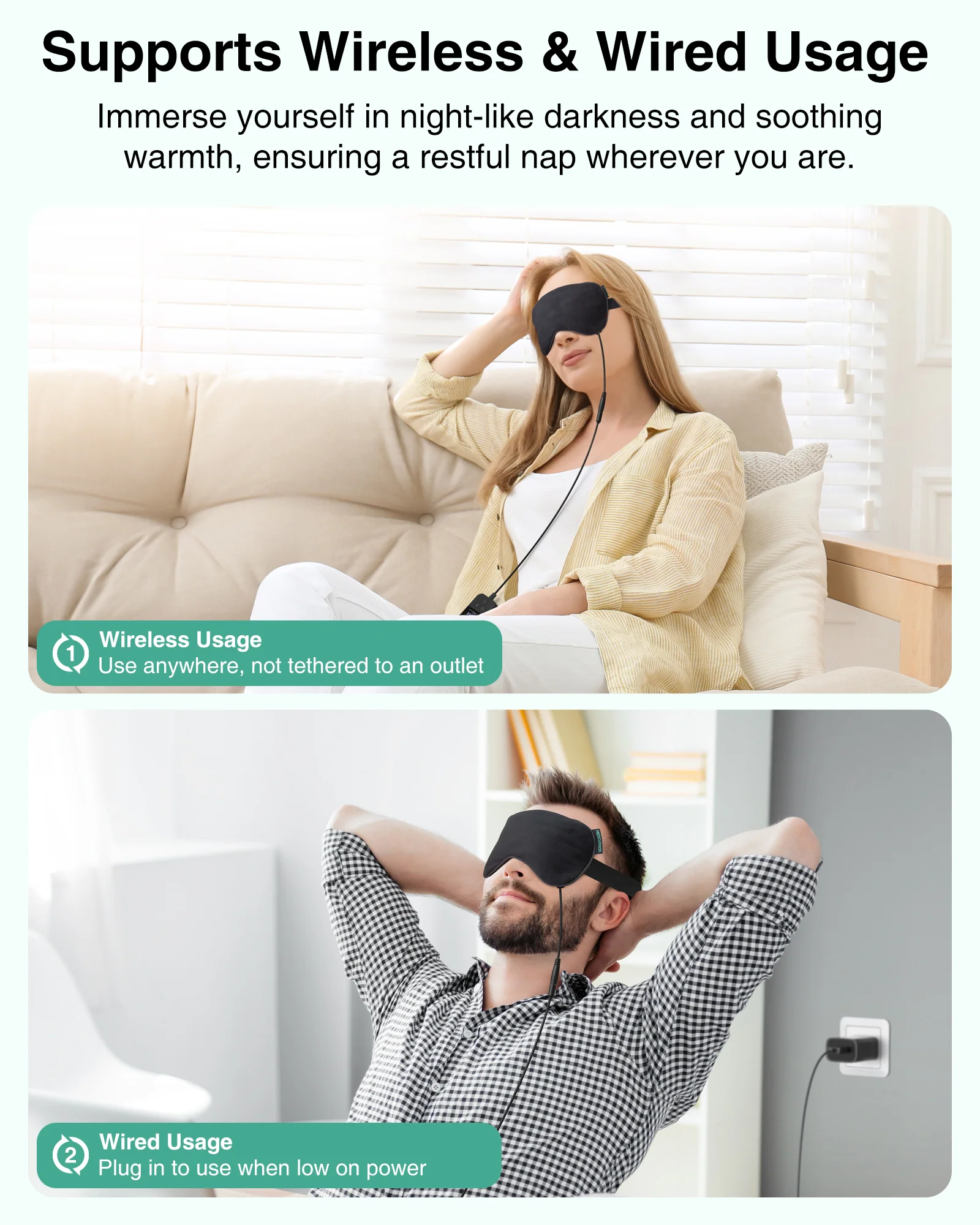 Heated Eye Mask - Medcursor Rechargeable Electric Eye Mask for Dry Eyes - Image 6