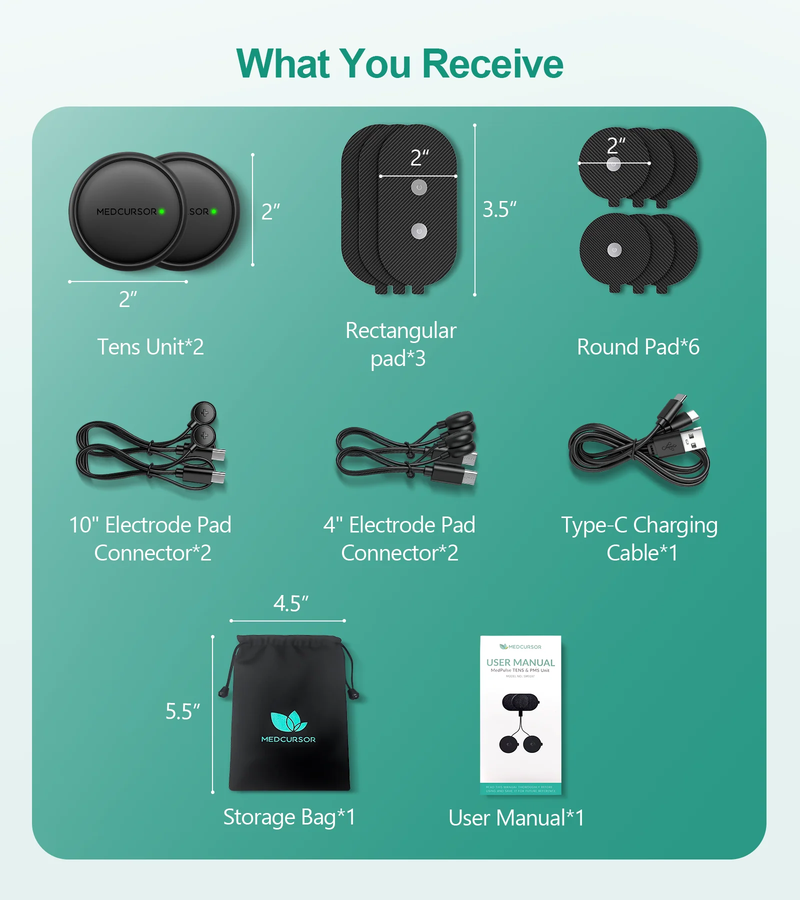Medcursor MedPulse 3-in-1 Wireless Muscle Stimulator - Image 8