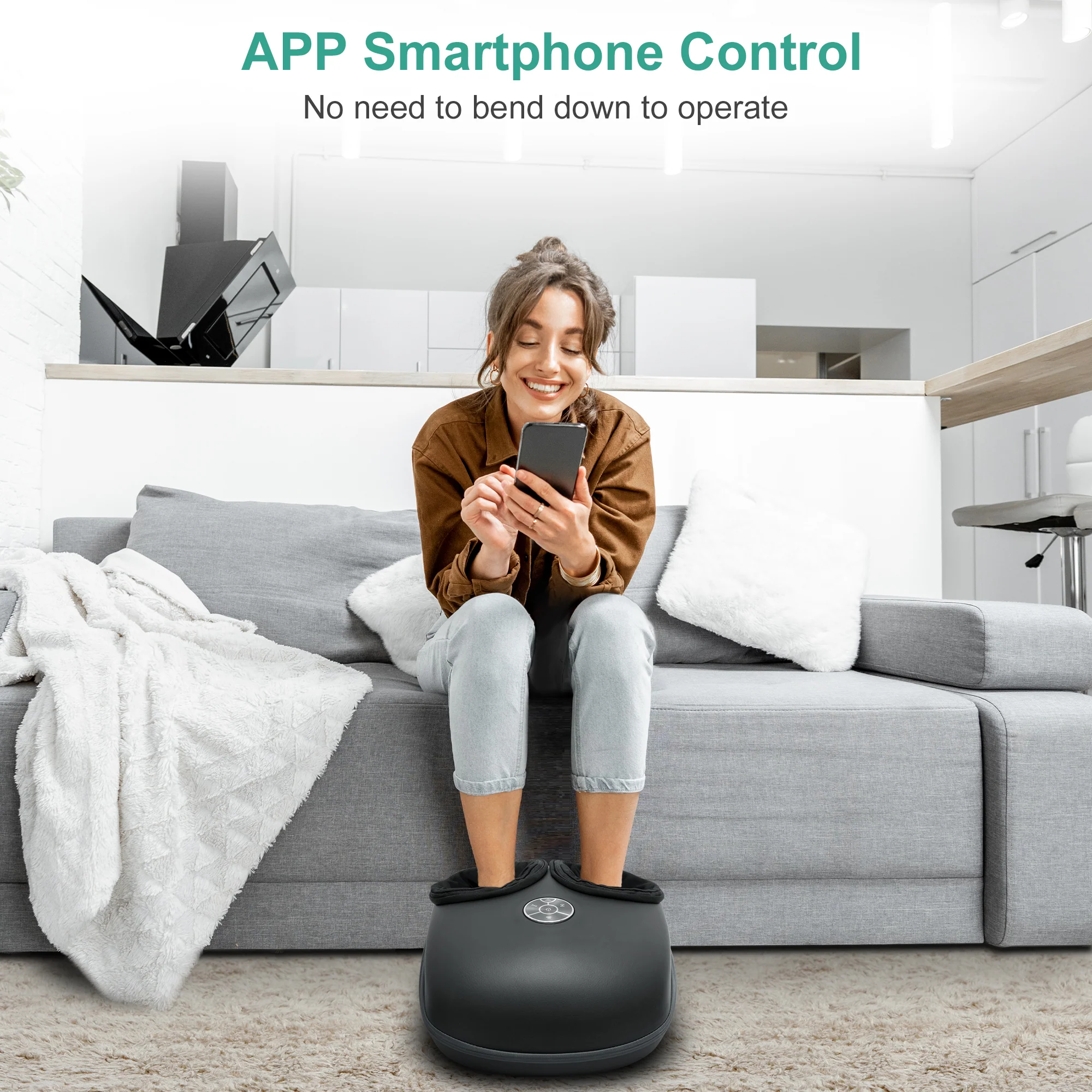 Medcursor SmartFoot Massager Machine with Heat, Deep Kneading Massager - Image 3