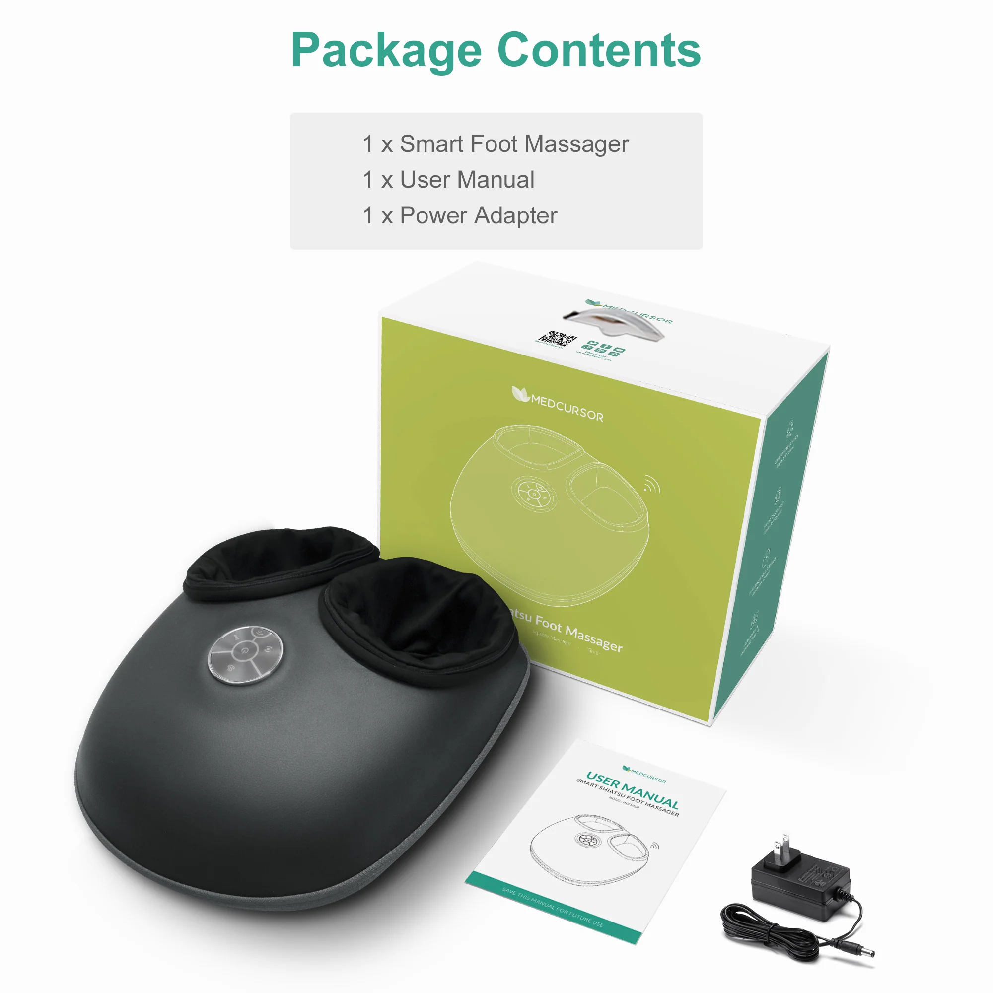 Medcursor SmartFoot Massager Machine with Heat, Deep Kneading Massager - Image 8